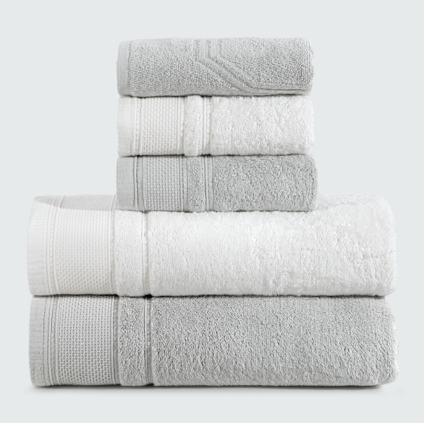 Jogo de Toalhas Gigante + Rosto + Piso Oasis 5 Peças