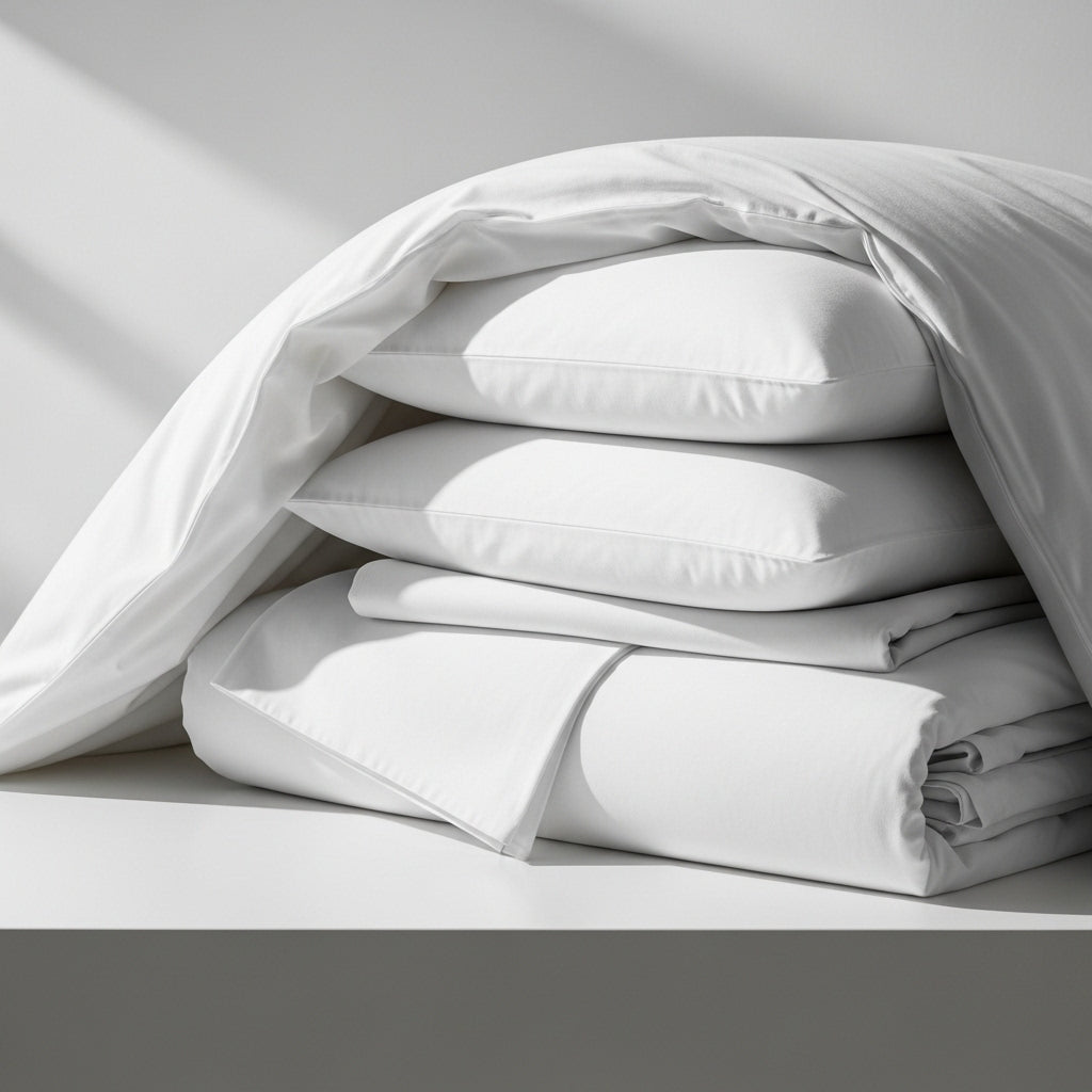 Jogo de Cama Completo Premium Lar Maciez Branco – Edredom, Lençol e Fronhas com Toque de Hotel 5 Estrelas