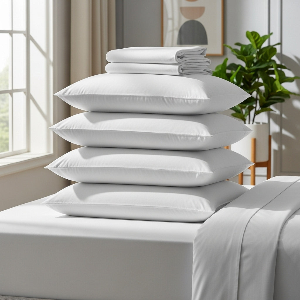 Kit com 6 Fronhas Premium Lar Maciez Branco – Suavidade, Estilo e Conforto para o Seu Descanso