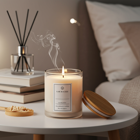 Vela Aromática Lar Maciez – Essência Suave e Design Sofisticado