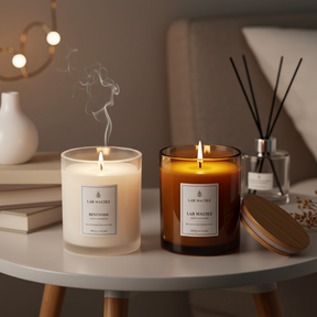 Vela Aromática Lar Maciez – Essência Suave e Design Sofisticado