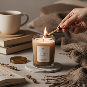 Vela Aromática Lar Maciez – Essência Suave e Design Sofisticado