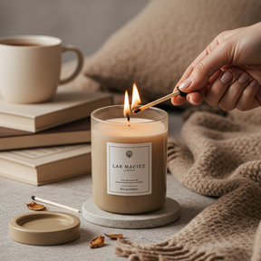Vela Aromática Lar Maciez – Essência Suave e Design Sofisticado
